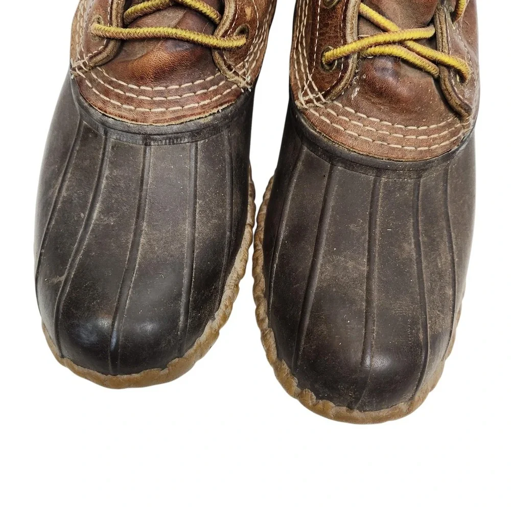 L.L. Bean Bean Boots Mens 9 Brown Leather Lace Up Waterproof Snow Winter